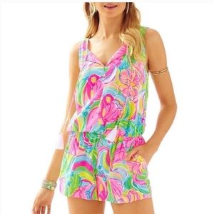 Lilly Pulitzer Tybee Romper Pink Farconia